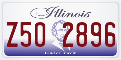 IL license plate Z502896