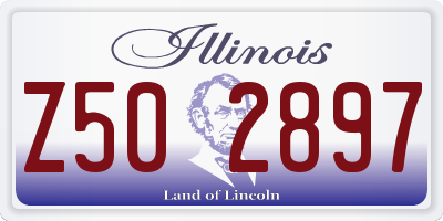 IL license plate Z502897