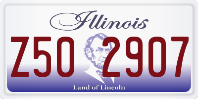 IL license plate Z502907