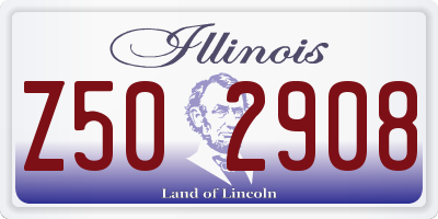 IL license plate Z502908