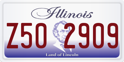 IL license plate Z502909