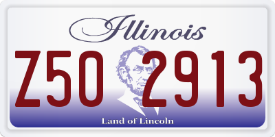 IL license plate Z502913