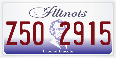 IL license plate Z502915