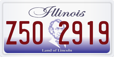 IL license plate Z502919