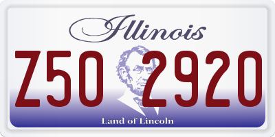 IL license plate Z502920