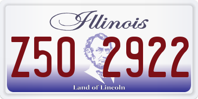 IL license plate Z502922