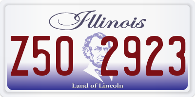 IL license plate Z502923