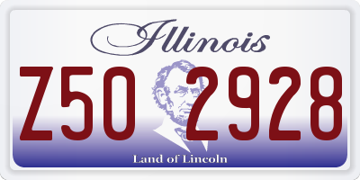 IL license plate Z502928