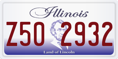 IL license plate Z502932