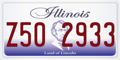 IL license plate Z502933