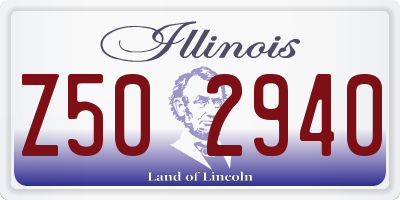 IL license plate Z502940