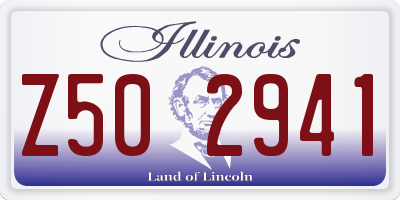 IL license plate Z502941