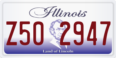 IL license plate Z502947
