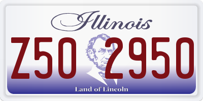 IL license plate Z502950