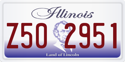 IL license plate Z502951