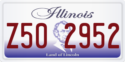IL license plate Z502952