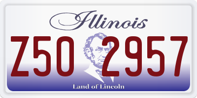 IL license plate Z502957