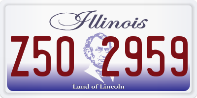 IL license plate Z502959