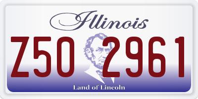 IL license plate Z502961