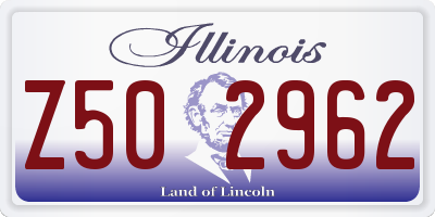 IL license plate Z502962