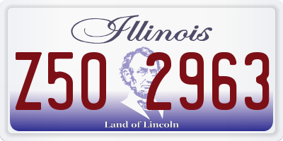 IL license plate Z502963