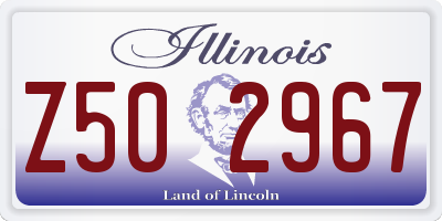 IL license plate Z502967