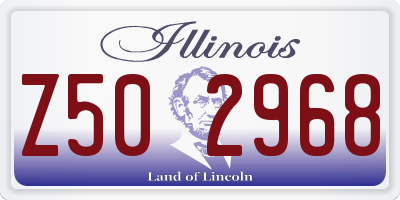 IL license plate Z502968