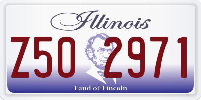IL license plate Z502971