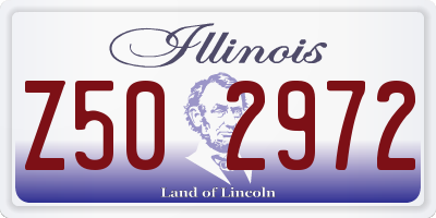 IL license plate Z502972
