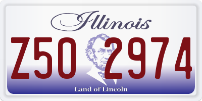 IL license plate Z502974
