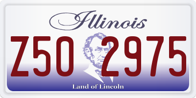 IL license plate Z502975