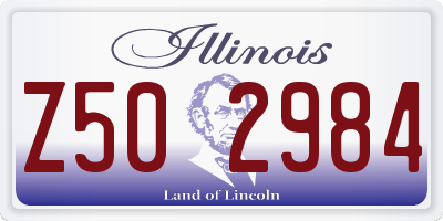 IL license plate Z502984