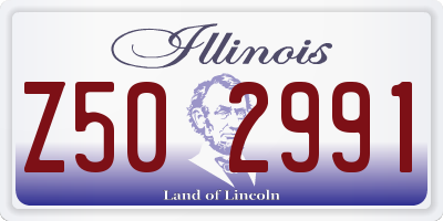 IL license plate Z502991