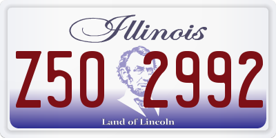 IL license plate Z502992
