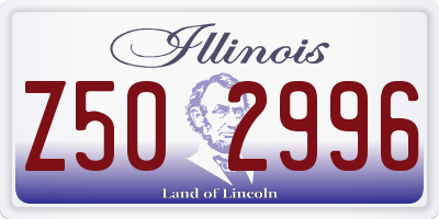 IL license plate Z502996