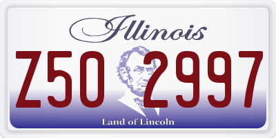 IL license plate Z502997