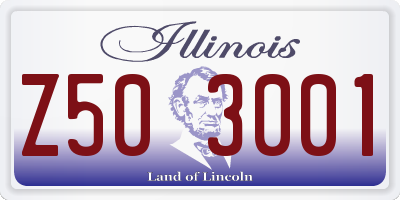 IL license plate Z503001