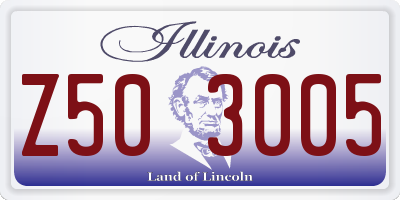 IL license plate Z503005