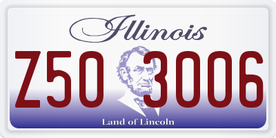 IL license plate Z503006