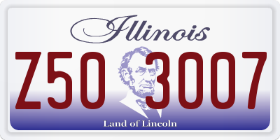 IL license plate Z503007