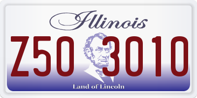 IL license plate Z503010
