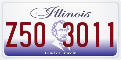 IL license plate Z503011