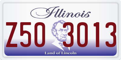 IL license plate Z503013