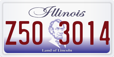 IL license plate Z503014