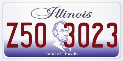 IL license plate Z503023