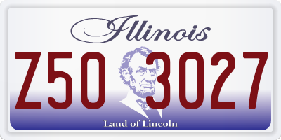 IL license plate Z503027