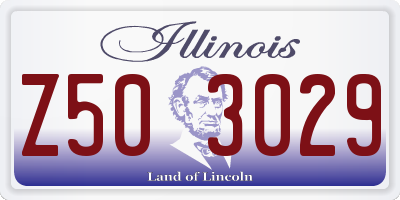 IL license plate Z503029
