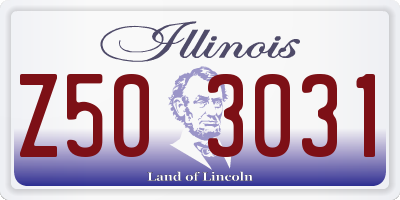 IL license plate Z503031