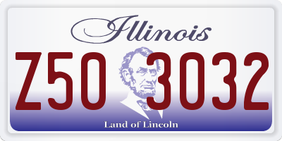 IL license plate Z503032