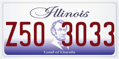 IL license plate Z503033